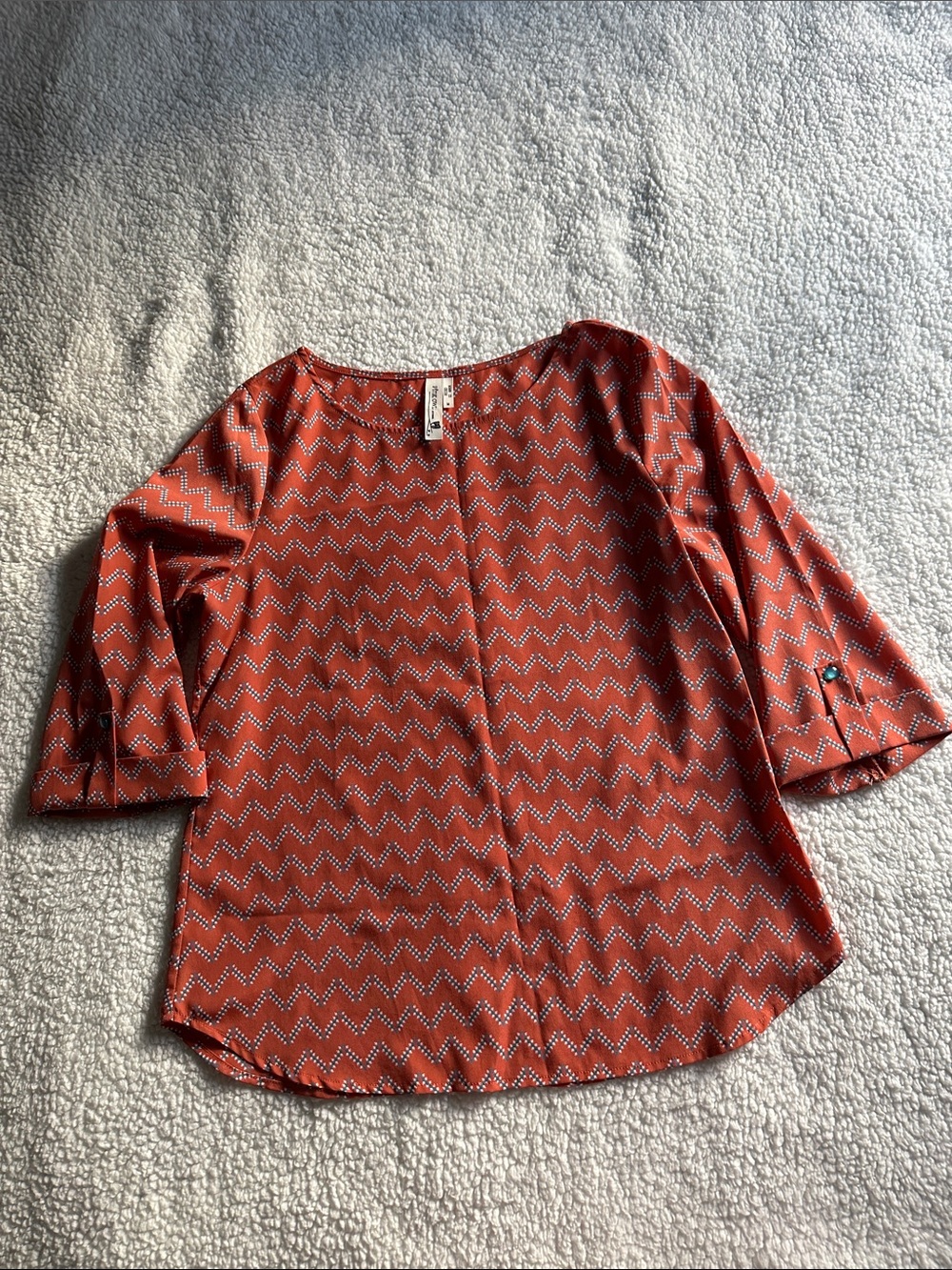 Pink Owl Rust Chevron Tunic Top